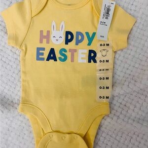 Yellow Easter Bunny Baby Onesie